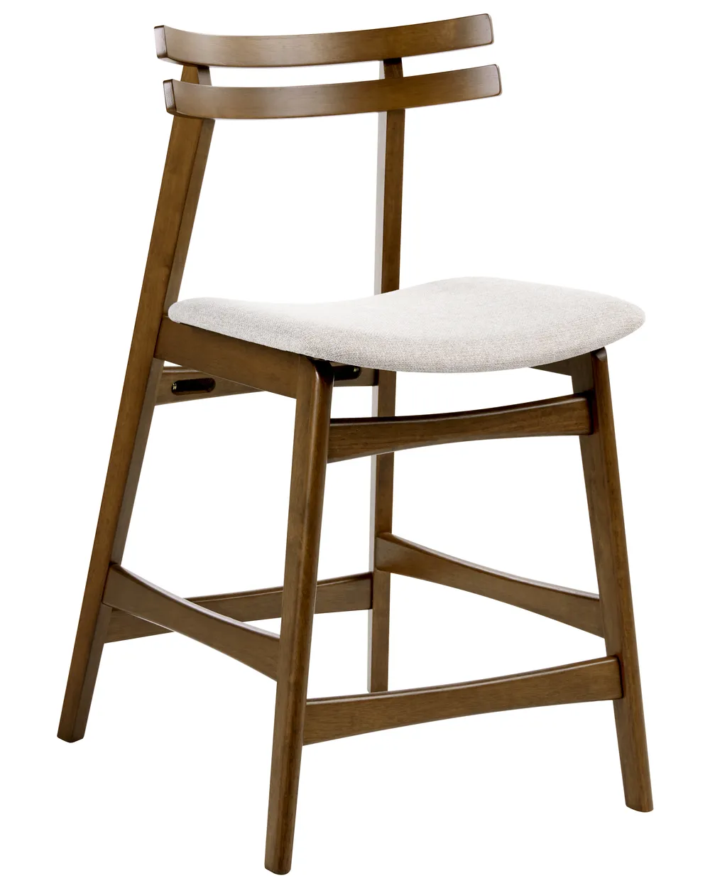 Set mit 2 Barstühlen CYNTHIANA Holz Braun / Hellbeige_1060379