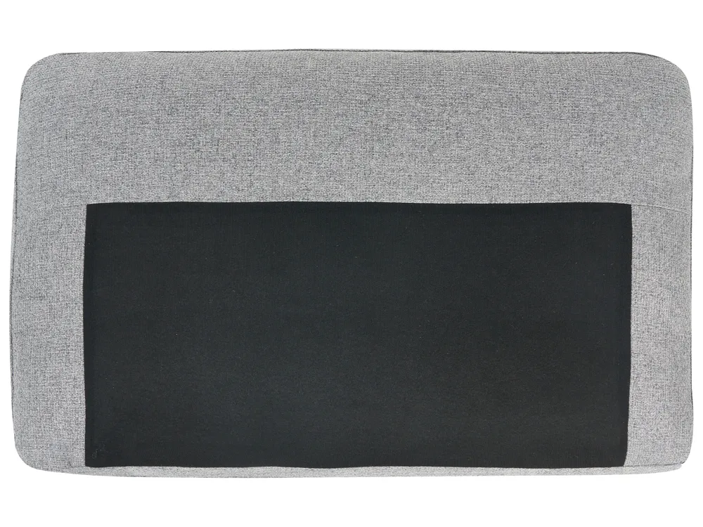 Eckschlafsofa 3-Sitzer HRISEY mit Stauraum Kunstleinen Grau rechtsseitig_955988