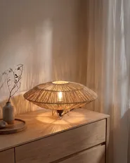 Tischlampe MENTIRI Geflecht Naturfarben_913651