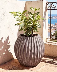 Plant Pot AUSSEE 43 cm Brown_1161164