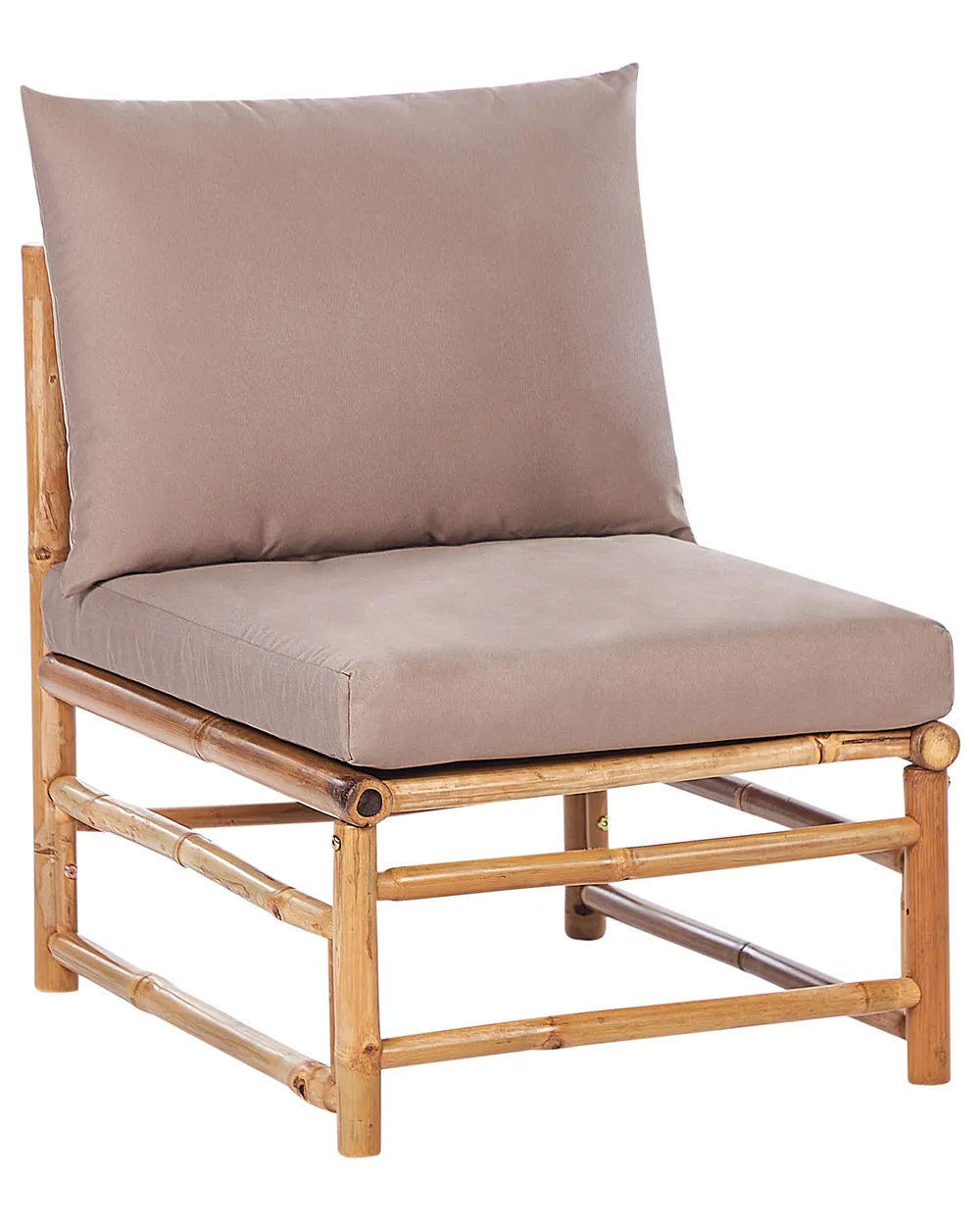 1-Sitzer Garten-Eckmodul CERRETO Bambus Taupe