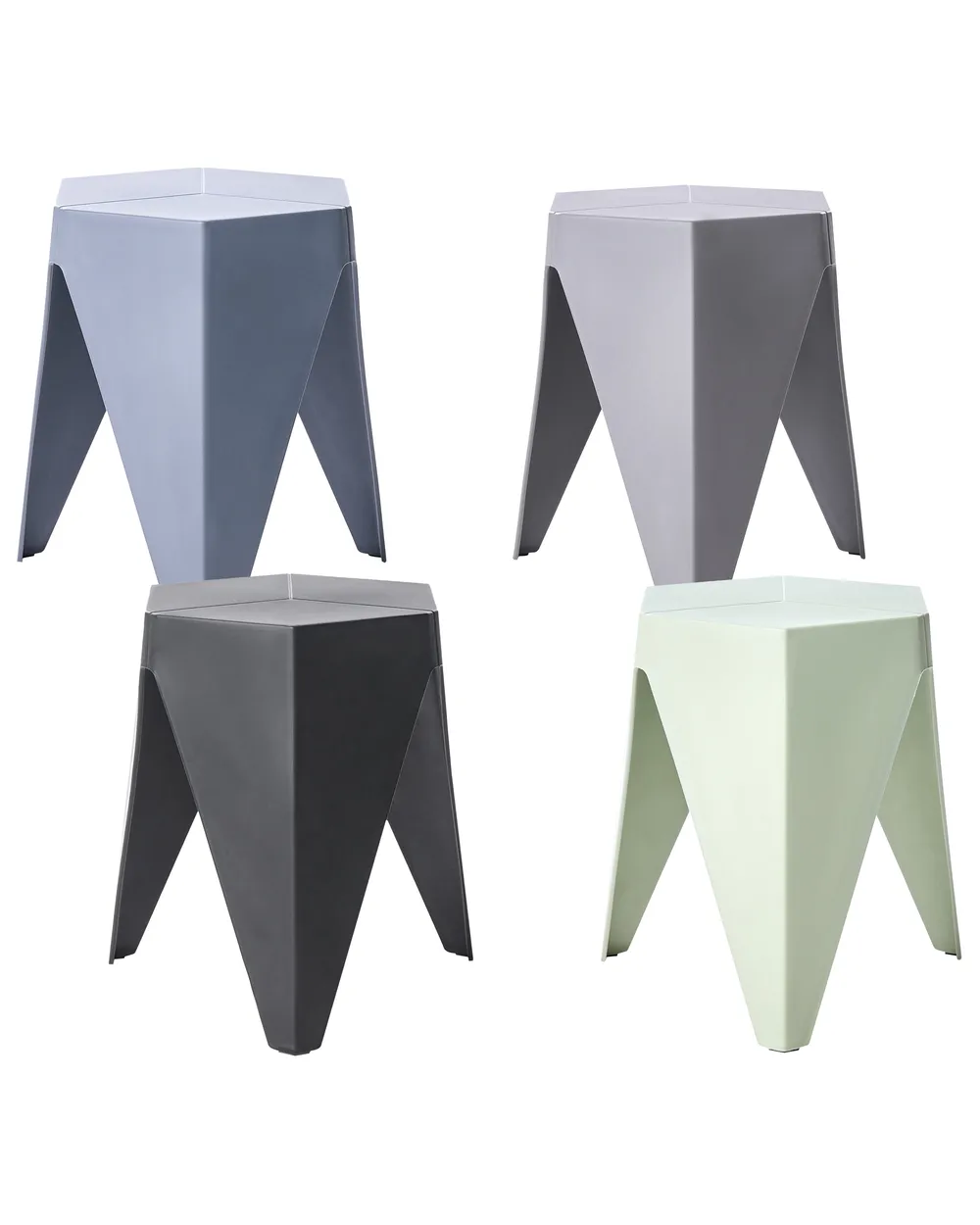 Gartenhocker 4er Set KARAVOS Bunt