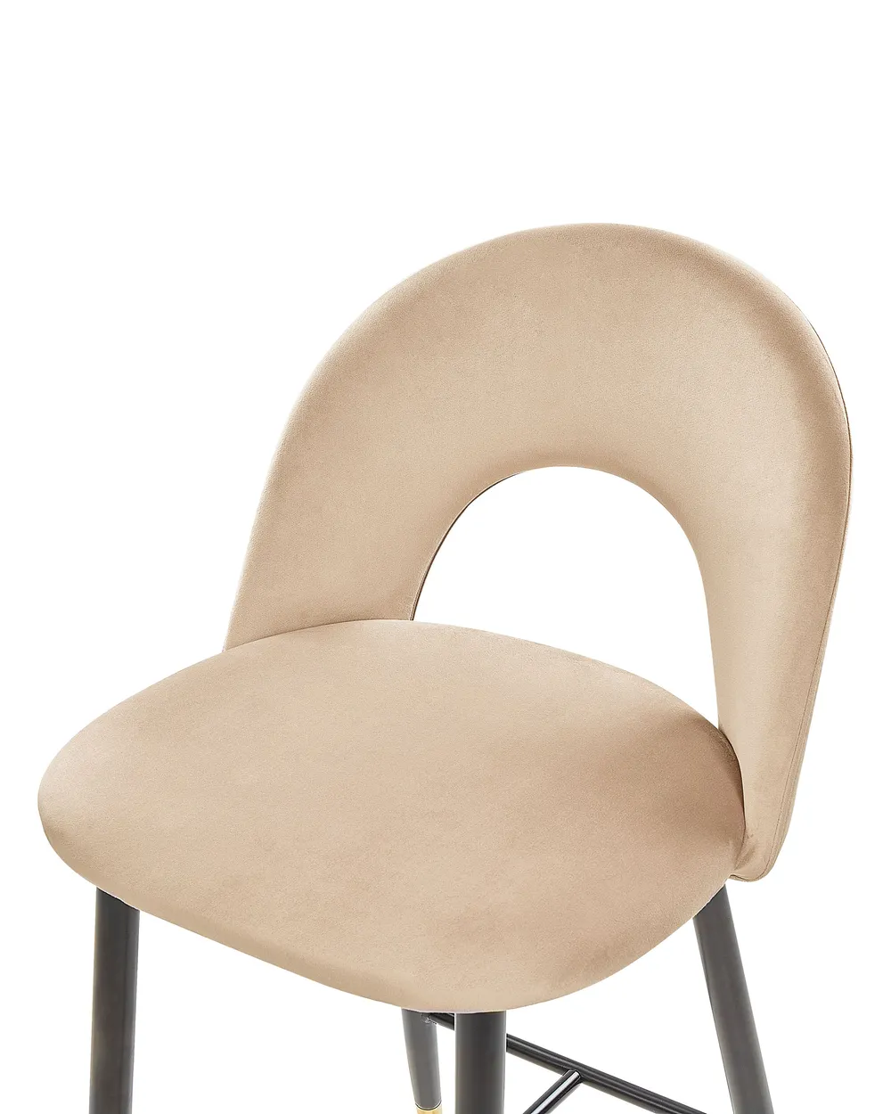 Set mit 2 Barstühlen FALTON Samtstoff Beige_795875