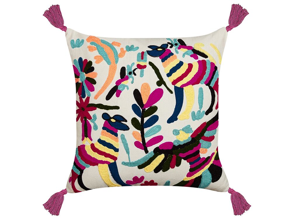 Throw Cushion RAIGANJ 50 x 50 cm Cotton Multicolour Abstract Pattern