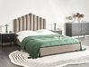Bett mit Lattenrost Samtstoff VINCENNES 140 x 200 cm Taupe