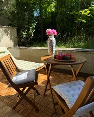 Bistro Set klappbar FEBBIO zertifiziertes Akazienholz Braun_1124312