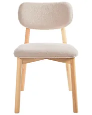 Esszimmerstuhl 2er Set MILLS Bouclé Hellbraun / Hellbeige_975924