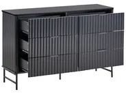 6 Drawer Chest GLASTONBURY Black_972662