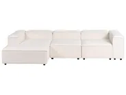 Modul Ecksofa 4-Sitzer ARDAL Bouclé Cremeweiß rechtsseitig_908468