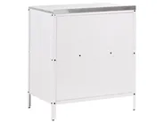 Outdoor-Küche 3er Set mit Spüle VILAMA Weiß Metall_974126
