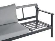 Garden Sofa 3 Seater KIATO Metal Dark Grey_934625