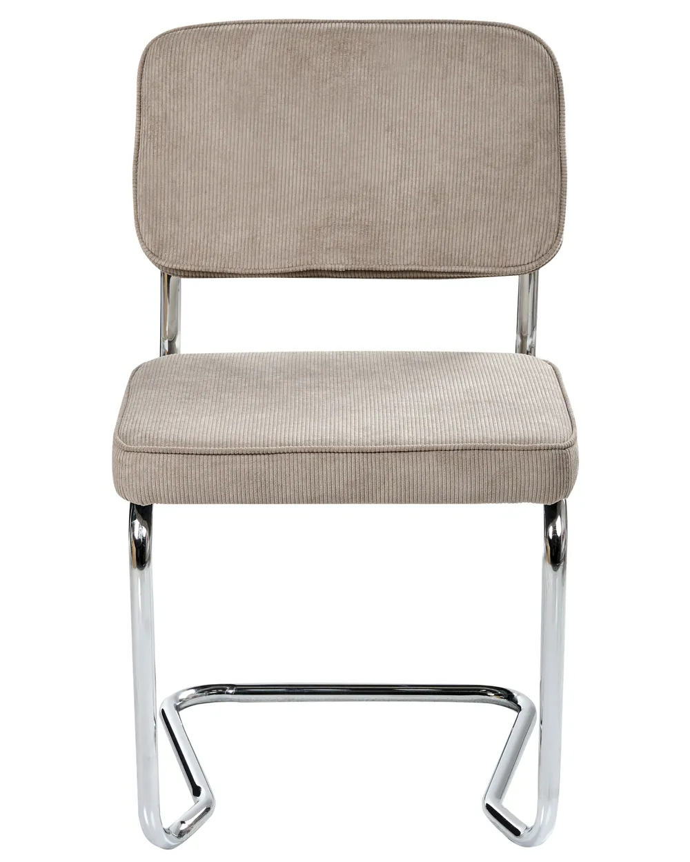 Set of 2 Dining Chairs IRWIN Corduroy Taupe_970317