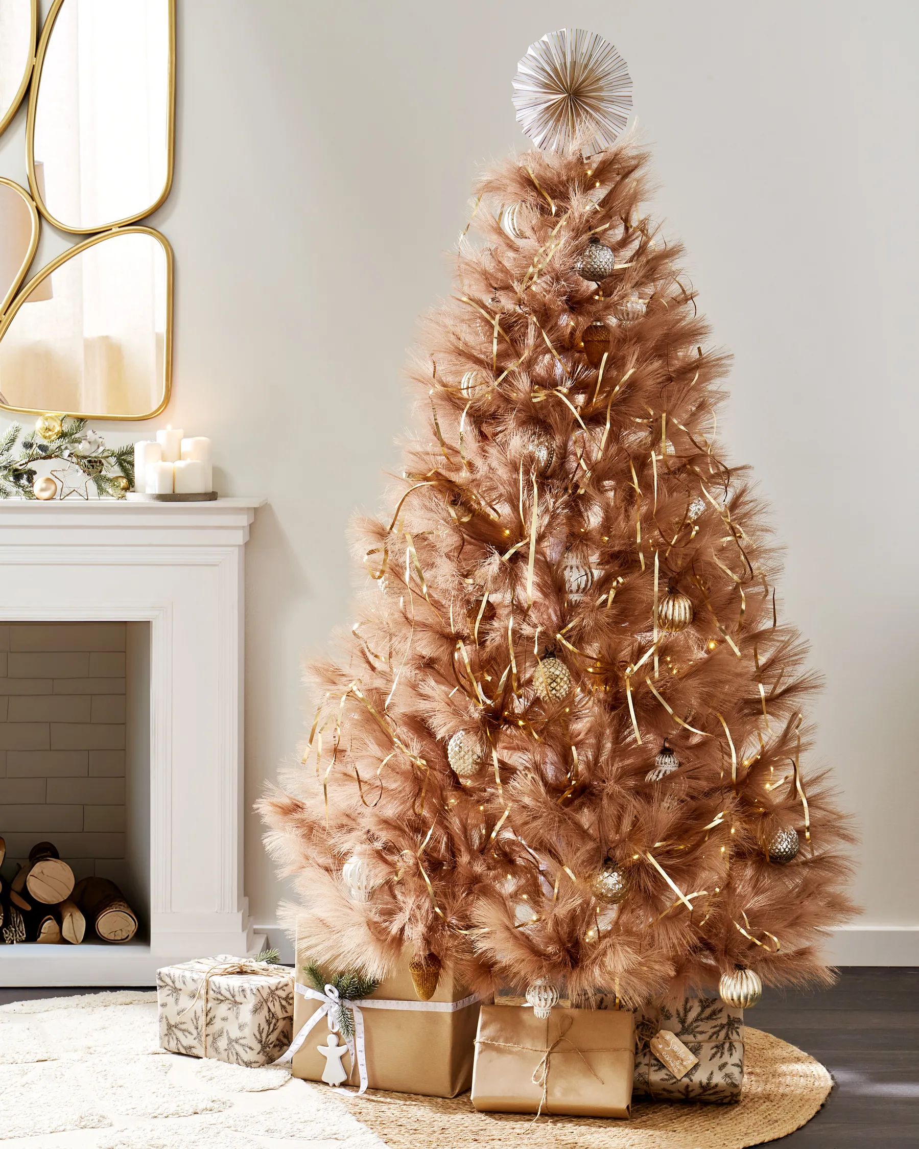 Artificial Christmas Tree TALBOT 180 cm Light Brown_937584