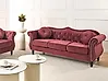 Sofa 3-Sitzer SKIEN Samtstoff Dunkelrot