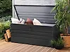 Aufbewahrungsbox CEBROSA 132 cm 62 cm Metall Graphitgrau