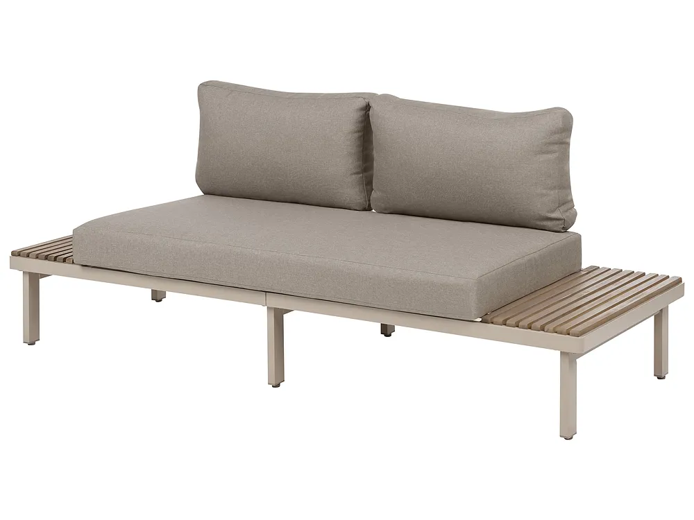 Garden Lounge Set with Table 5 Seater FIVIZZANO Acacia Wood Beige_1161048