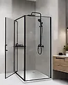 Duschkabine DARLI 90 x 90 x 185 cm Schwarz