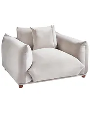 Sessel LUVOS Samtstoff Taupe_970290