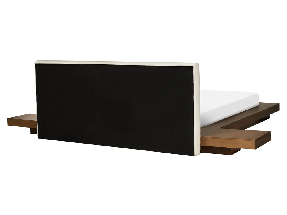 Bett mit Lattenrost Bouclé ZEN 160 x 200 cm Braune Esche_931286