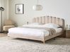 Bed Fluweel SAUVIAN 180 x 200 cm Beige
