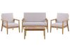 Lounge Set mit Tisch 4-Sitzer PALLANO Akazienholz Taupe