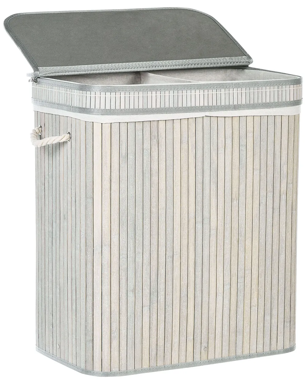 Wäschekorb KALTHOTA Bambus Grau 100 L_849165