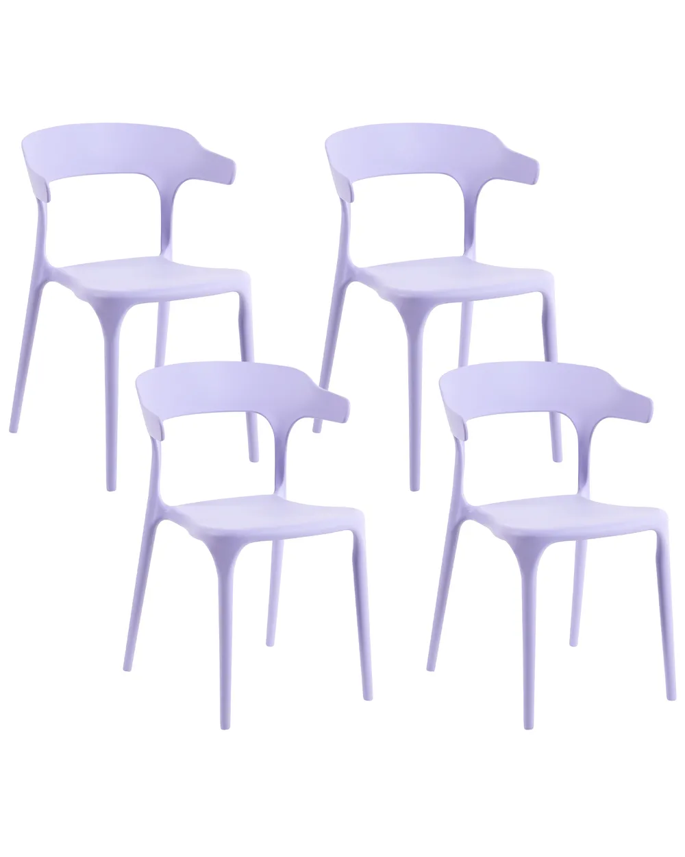 Gartenstuhl 4er Set GUBBIO Violett_1080273