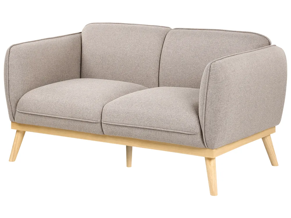 Living Room Set 5 Seater LJUNG Fabric Light Brown_1076508