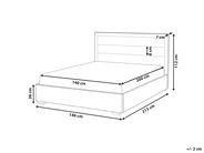 Bett mit Lattenrost Samtstoff ROUEN 140 x 200 cm Dunkelgrau_1004547