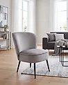 Sessel VOSS Samtstoff Hellgrau