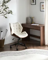 Desk Chair LOMPOC Boucle Off-White_1049110