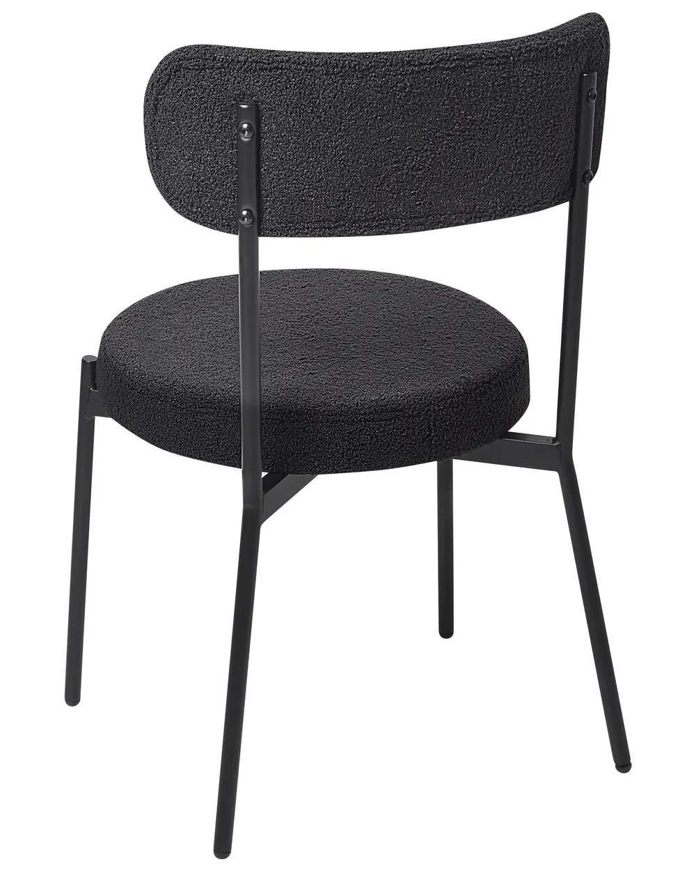 Set of 2 Dining Chairs ALLISON Boucle Black_929084