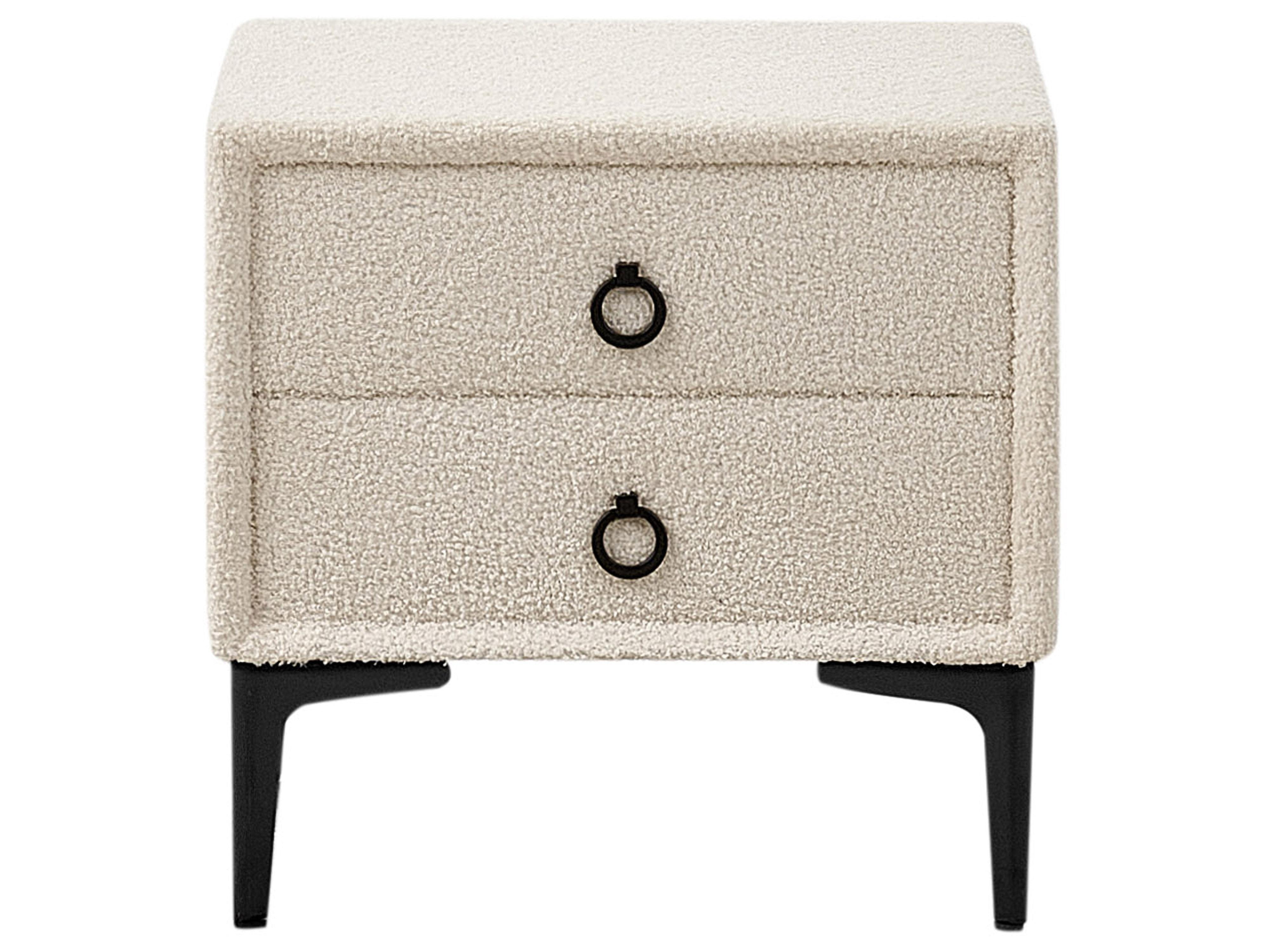 Bedroom Set SEZANNE Boucle Off-White 160 x 200 cm (EU King Size)_939792