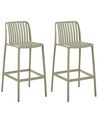 Set mit 2 Barstühlen ARICCIA Kunststoff Grün