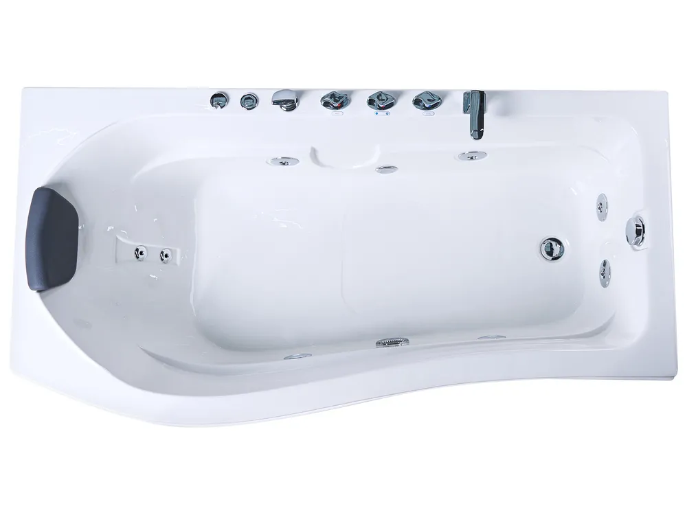 Whirlwanne Eckmodell mit LED POZUELOS 170 x 90 cm Weiß_1033636
