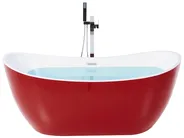 Freistehende Badewanne ANTIGUA 180 x 78 cm Rot_828417