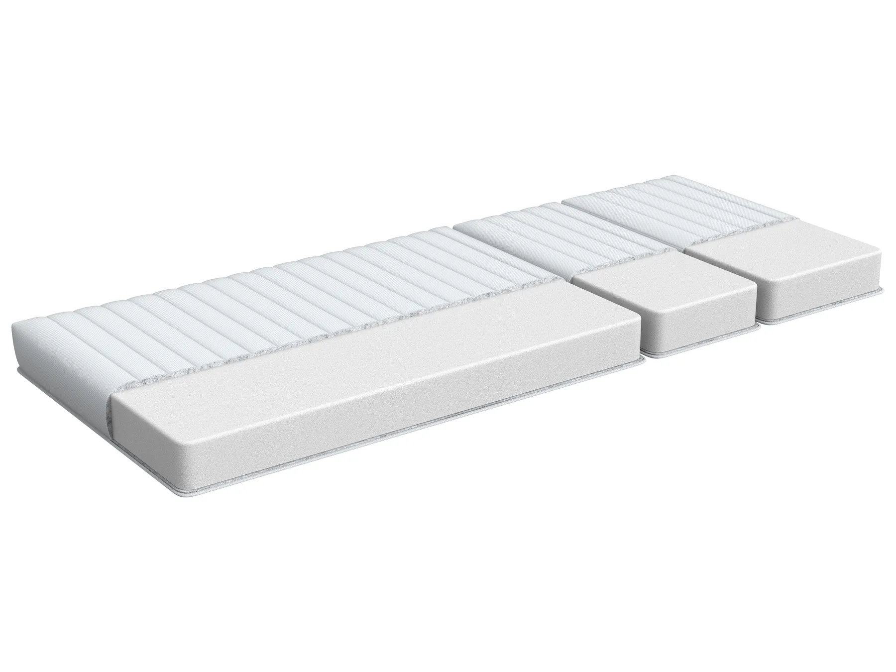 Schaumstoffmatratze für mitwachsendes Bett CLEVER GROW H2/3 Mittel 90 x 130/160/200 cm_964329