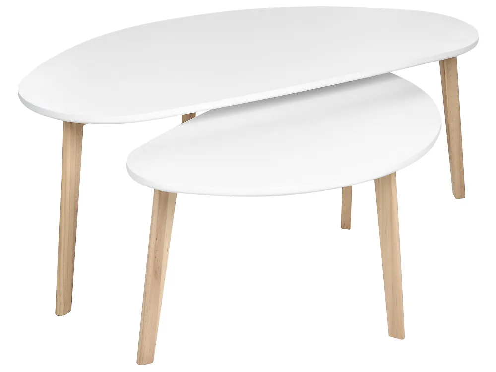 Couchtisch 2er Set FLY Weiß