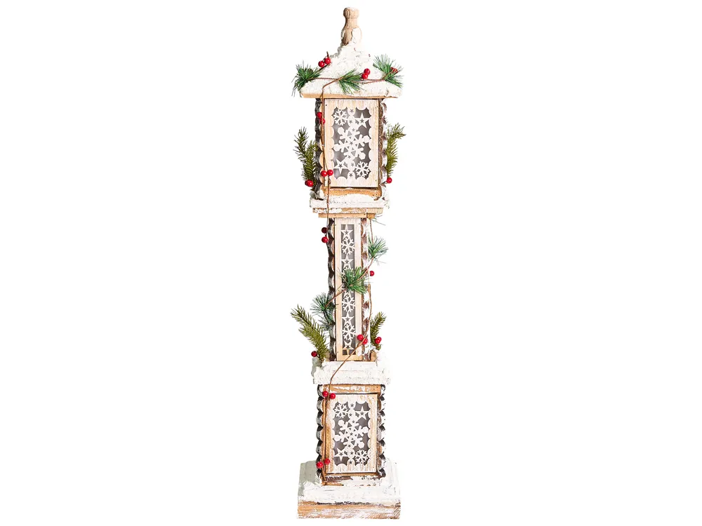 Weihnachtsdekoration LED LENTIRA 80 cm Pollerleuchte Hellbraun_1028168