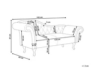 Linksseitige Chaiselongue LATTES II mit Kissen Samtstoff Schwarz_947557