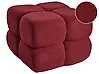 Pouf CALIENTE Bouclé Dunkelrot