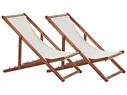 Set mit 2 klappbaren Liegestühlen ANZIO Akazienholz Dunkelbraun_1184691