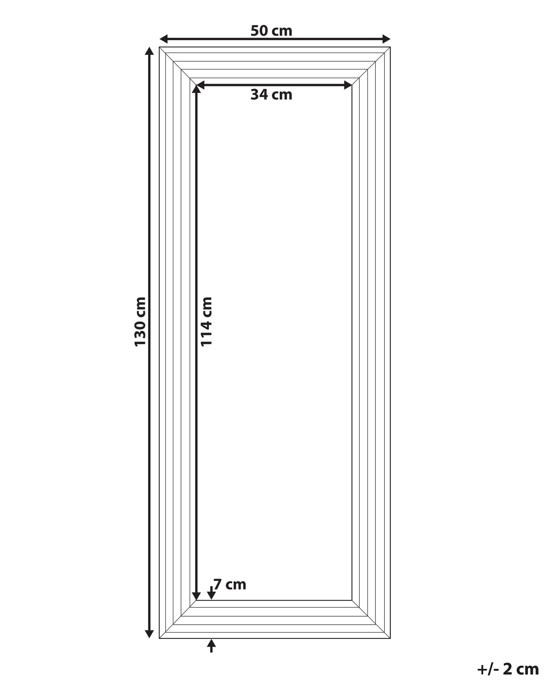 Wall Mirror CHATAIN 50 cm 130 cm Silver_757131