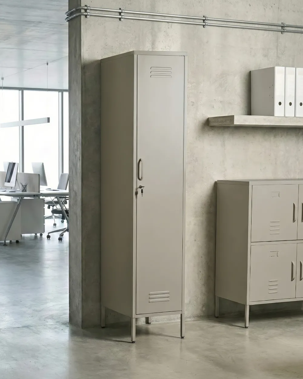 Storage Unit FROME Metal Light Beige