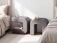 Set of 2 Side Tables MOZIA Taupe_1166043