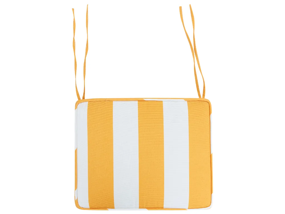 Gartenstuhlkissen 6er Set TOLVE 39 x 31 cm Gelb_849052