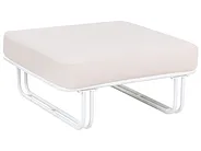 Garden Lounge Set with Table and Ottoman 3 Seater CAMEROTA  Metal White_1159157