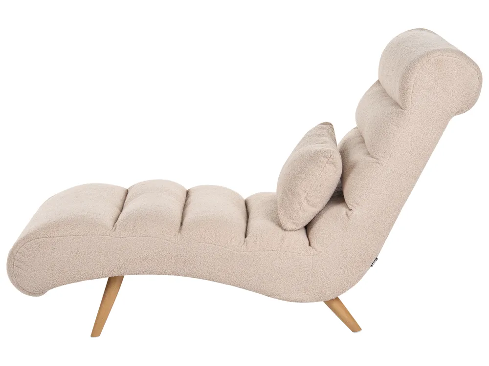 Chaiselongue RIVES Bouclé Beige_1095031