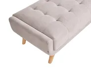 Sofa 2 Seater HABO with Ottoman Fabric Taupe_1077155