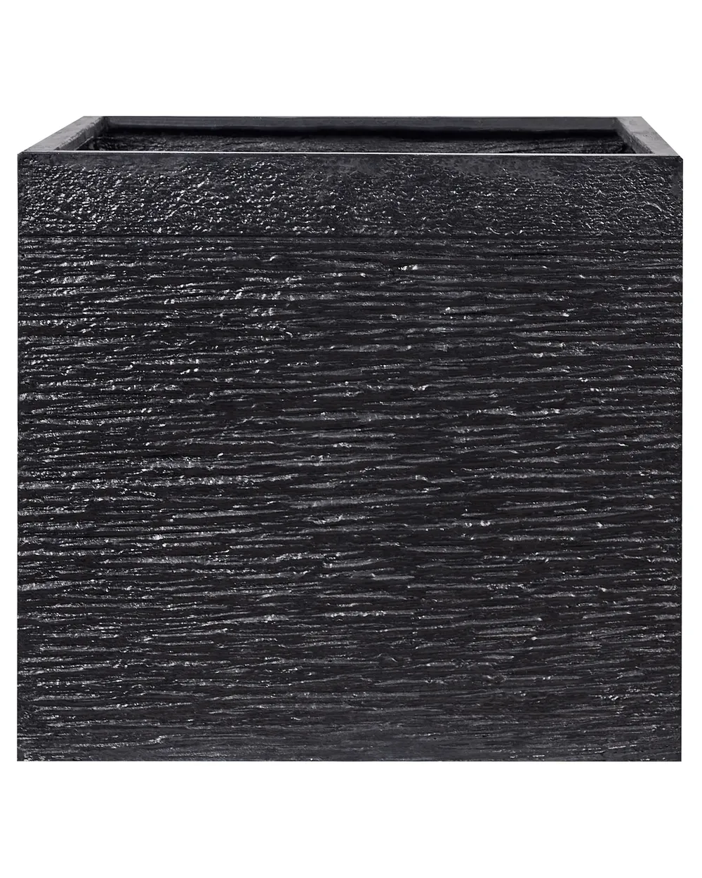 Blumenkübel PAROS 50 cm Schwarz